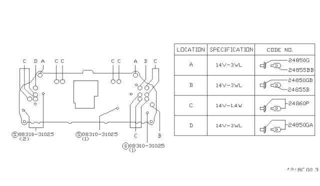 1992 Nissan Sentra Instrument Meter & Gauge Diagram 8