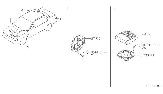1993 Nissan Sentra Speaker Diagram 1