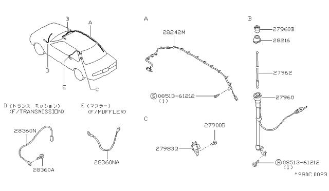 1991 Nissan Sentra Audio & Visual Diagram 3