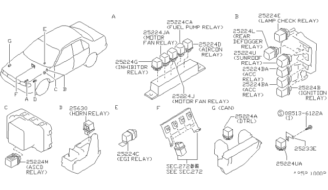 1992 Nissan Sentra Relay Diagram 1