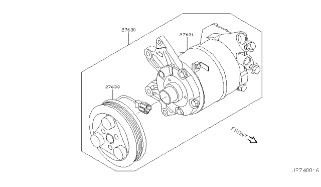 2007 Nissan Murano Clutch-Assembly Diagram for 92660-CA01C