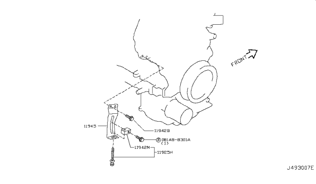 2007 Nissan Murano Bolt-Adjust Diagram for 11719-2Y01A