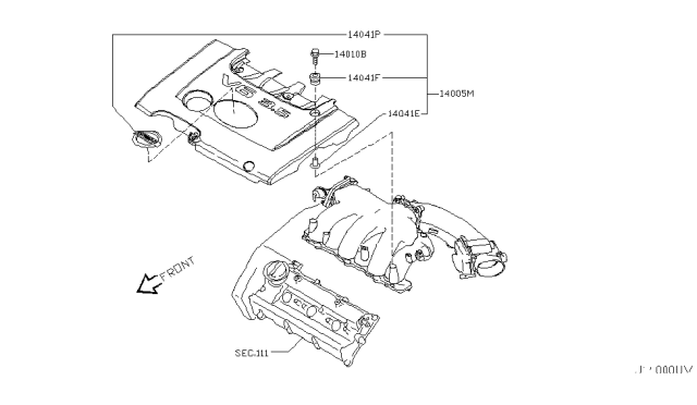 2006 Nissan Murano Retainer Diagram for 16566-2Y50A