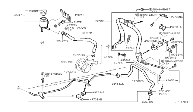 2006 Nissan Murano Power Steering Piping Diagram 1