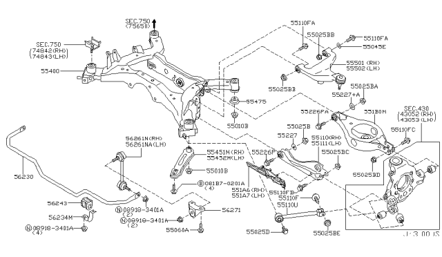 2003 Nissan Murano Rear Suspension Diagram 3