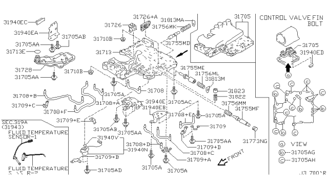 2004 Nissan Pathfinder Control Valve (ATM) Diagram 2