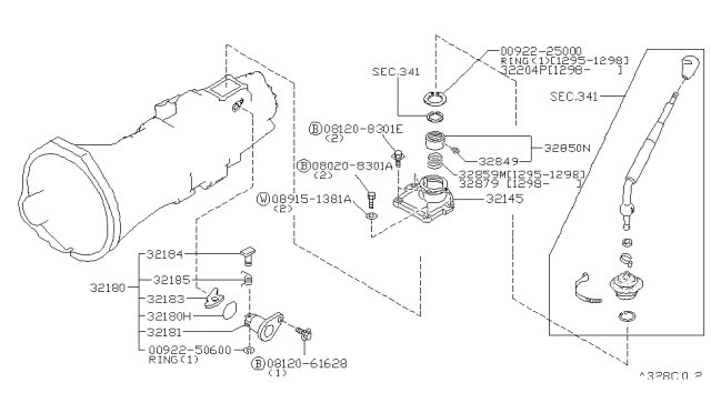 1999 Nissan Pathfinder Transmission Shift Control Diagram 2