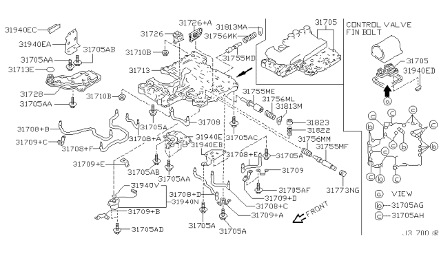 2001 Nissan Pathfinder Control Valve (ATM) Diagram 9