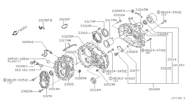 1999 Nissan Pathfinder Transfer Case Diagram 1