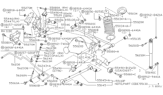 1999 Nissan Pathfinder Rear Suspension Diagram 3