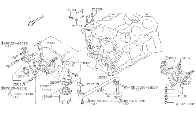 1996 Nissan Pathfinder Lubricating System Diagram