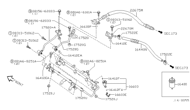 2001 Nissan Pathfinder Fuel Strainer & Fuel Hose Diagram 2