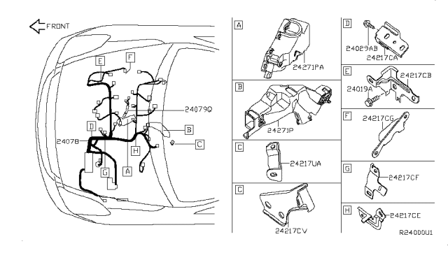 2009 Nissan Altima Harness Assembly-EGI Diagram for 24011-ZX02A