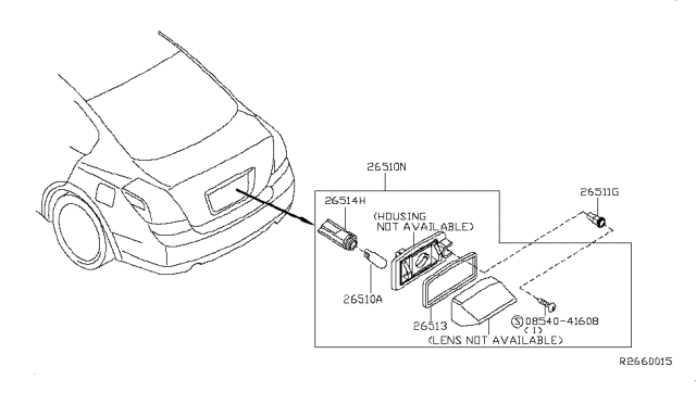 2011 Nissan Altima Packing-Lens Diagram for 26513-AG000
