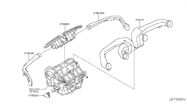 2013 Nissan GT-R Nozzle & Duct Diagram 2