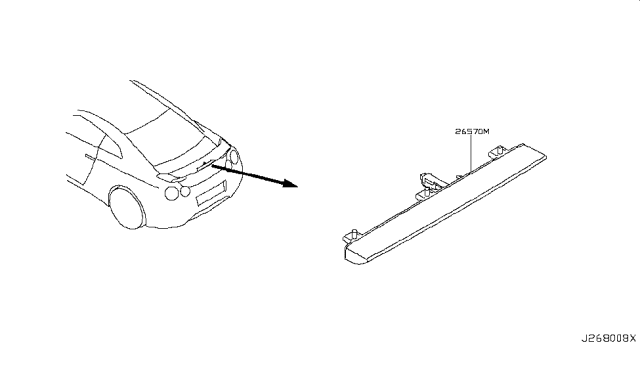 2013 Nissan GT-R High Mounting Stop Lamp Diagram