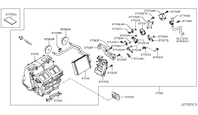 2018 Nissan GT-R Heater & Blower Unit Diagram 4