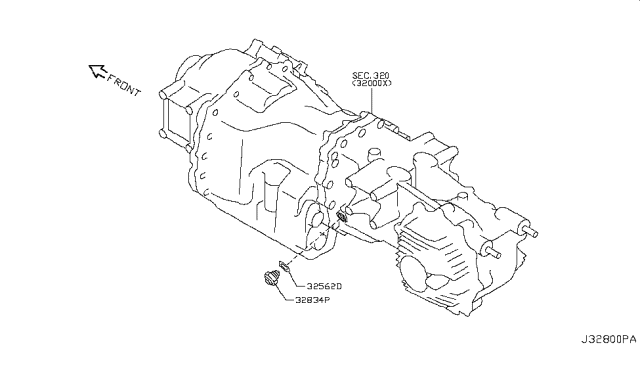 2018 Nissan GT-R Washer Diagram for 32154-JF00B
