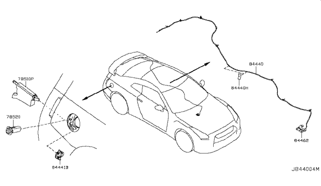 2009 Nissan GT-R Trunk Opener Diagram