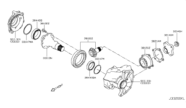 2015 Nissan Rogue Transfer Gear Diagram