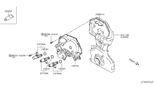 2016 Nissan Rogue Valve Assembly-SOLENOID,Valve Timing Control Diagram for 23796-3TA1A