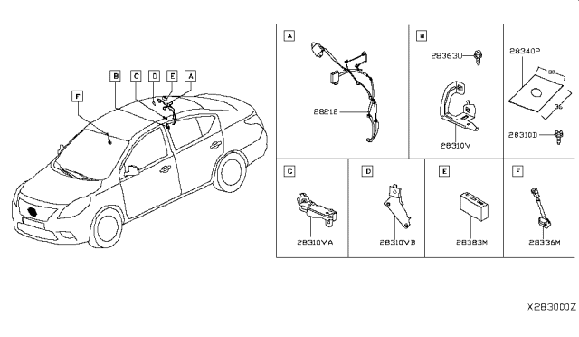 2014 Nissan Versa Telephone Diagram 2