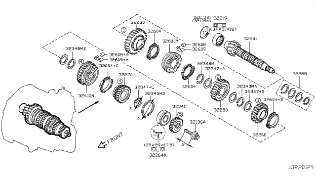 2012 Nissan Versa Ring-Snap Diagram for 32228-00QAD
