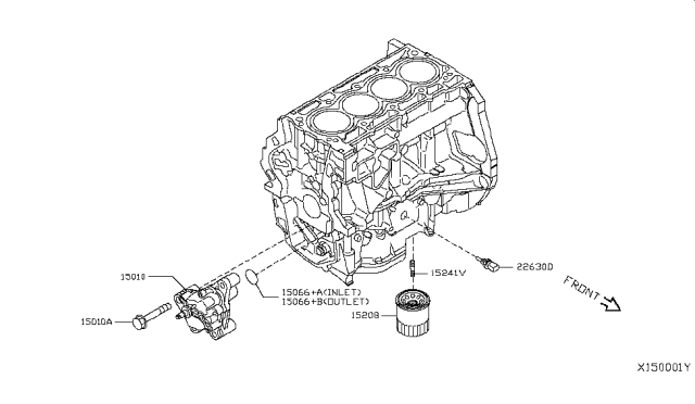 2016 Nissan Versa Lubricating System Diagram 1