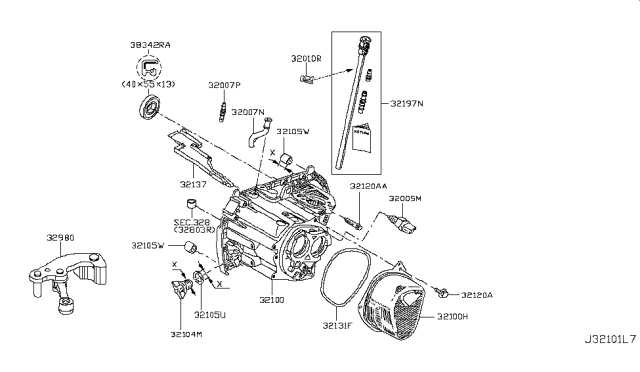 2015 Nissan Versa Plug-Drain Diagram for 32716-00QAA