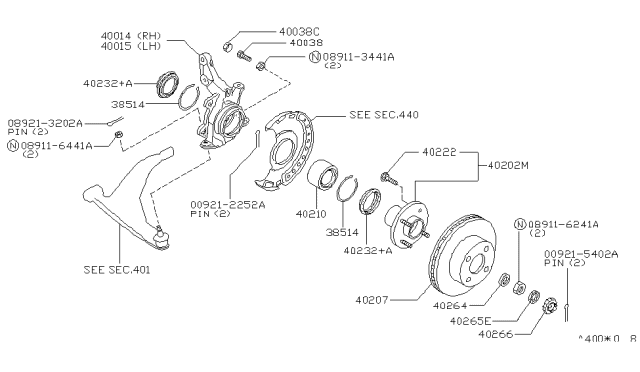 1995 Nissan Stanza Rotor-Disc (Brake Front) Diagram for 40206-55F03