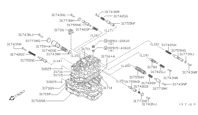 1994 Nissan Altima Control Valve (ATM) Diagram 3