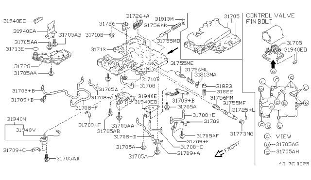 1997 Nissan Hardbody Pickup (D21U) Control Valve (ATM) Diagram 2