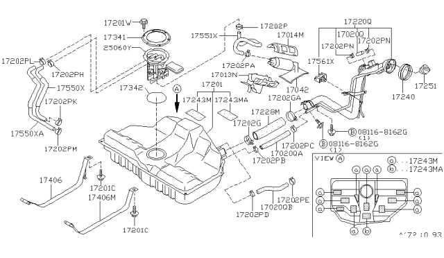 1998 Nissan Maxima Fuel Tank Diagram 2