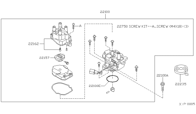 1997 Nissan Sentra Distributor & Ignition Timing Sensor Diagram