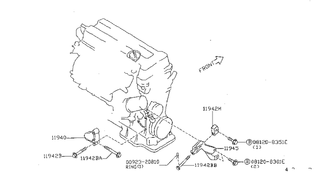 1998 Nissan Sentra Power Steering Pump Mounting Diagram 2