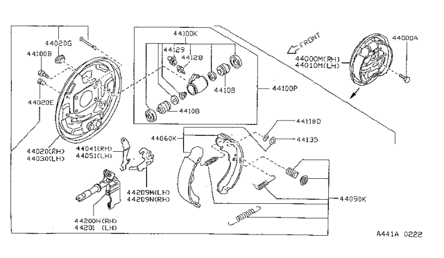 1997 Nissan Sentra Plug Diagram for 41098-F4300