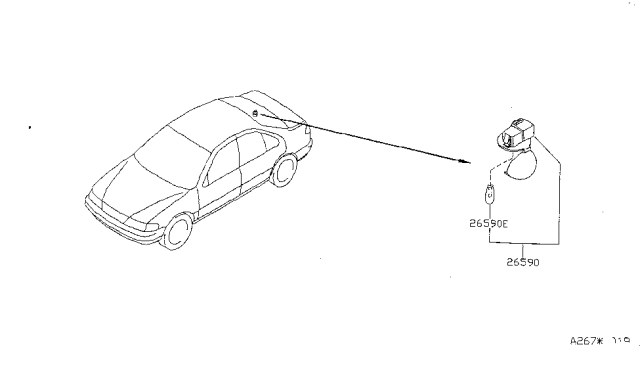 1997 Nissan Sentra Lamp Assembly Step Diagram for 26470-F4300