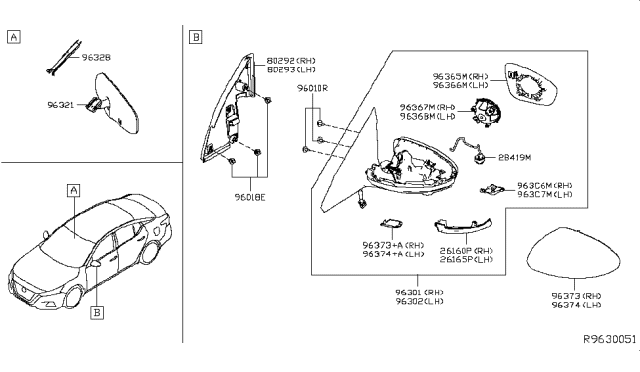 2019 Nissan Altima Cover-Front LH Corner Diagram for 80293-6CA0A