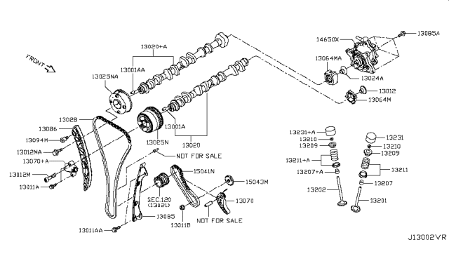 2019 Nissan Altima TENSIONER-Chain Diagram for 01225-E8011