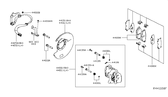 2019 Nissan Altima Hardware Kit Diagram for D4080-6CA0A