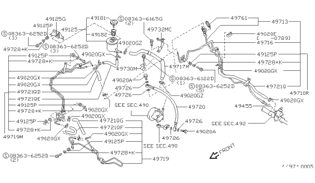 1992 Nissan Maxima Power Steering Piping Diagram 10