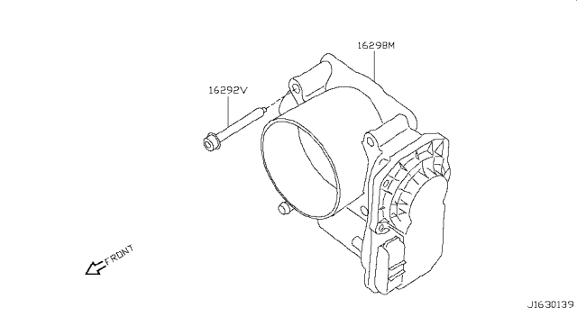 2017 Nissan Frontier Throttle Chamber Assembly Diagram for 16119-EA00D