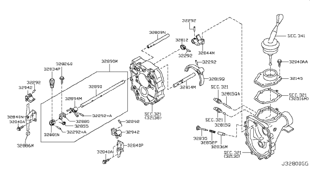 2006 Nissan Frontier Plug-Checking Ball Diagram for 32835-CD100