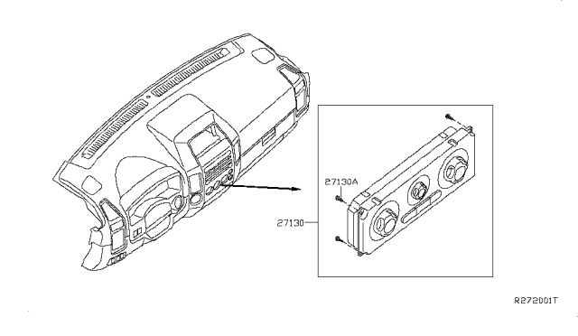 2008 Nissan Frontier Control Assembly Diagram for 27510-ZL40A