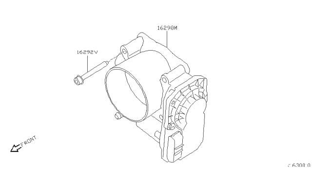 2008 Nissan Frontier Throttle Body Injection (Tbi) Diagram for 16119-EA000