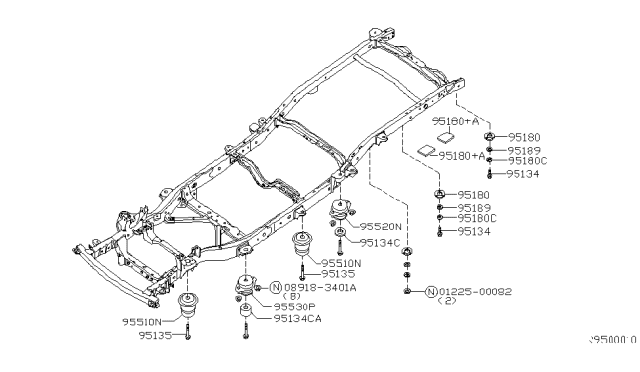 2007 Nissan Frontier Body Mounting Diagram 1