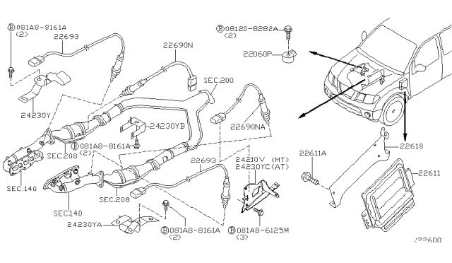 2007 Nissan Frontier Engine Control Module Diagram 1