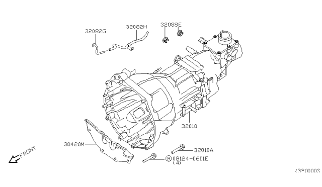 2006 Nissan Frontier Manual Transmission, Transaxle & Fitting Diagram 6