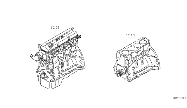 2016 Nissan Frontier Bare & Short Engine Diagram 1