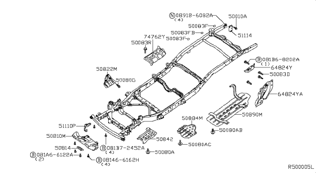 2014 Nissan Frontier Frame Diagram 7